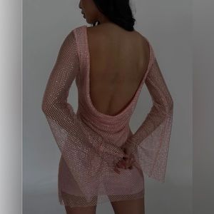 Meshki Samira Diamante Mesh Mini Dress
